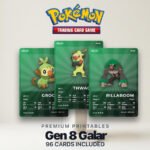 Pokémon Galar Pokédex Placeholder 810-905 | Gen 8 Binder Organizer | Printable Pokémon Cards | Master Set Tracker | 300 DPI | ENGLISH