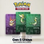 Pokémon Unova Pokédex Placeholder 494-649 | Gen 5 Binder Organizer | Printable Pokémon Cards | Master Set Tracker | 300 DPI | ENGLISH