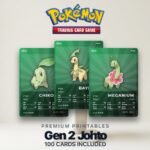 Pokémon Johto Pokédex Placeholder 152-251 | Gen 2 Binder Organizer | Printable Pokémon Cards | Master Set Tracker | 300 DPI | ENGLISH